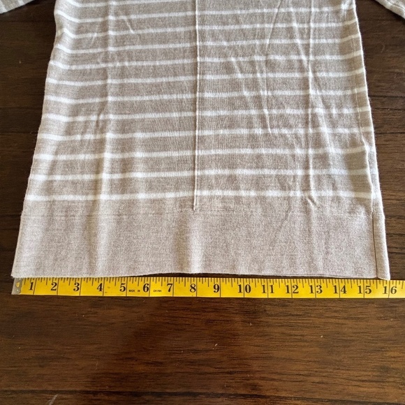 Club Monaco NWT MacKenzie striped sweater 100% wool colour Oatmeal size S - Picture 15 of 16